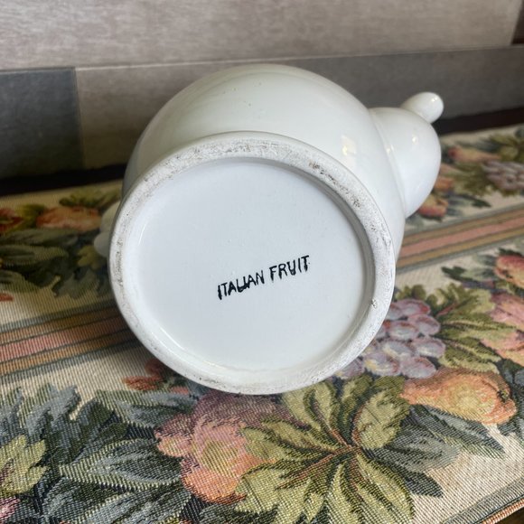 Vintage Italian Fruit Teapot Pottery Ceramic Italian Tea - Picture 5 of 7